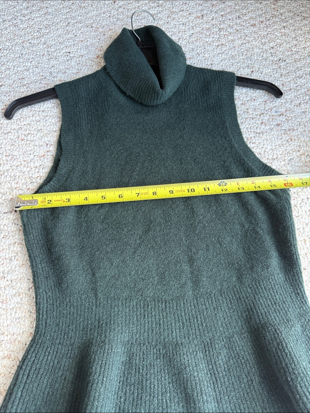 White House Black Market Soft Turtleneck Peplum In Green Spruce New small - Picture 9 of 14